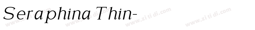 Seraphina Thin字体转换